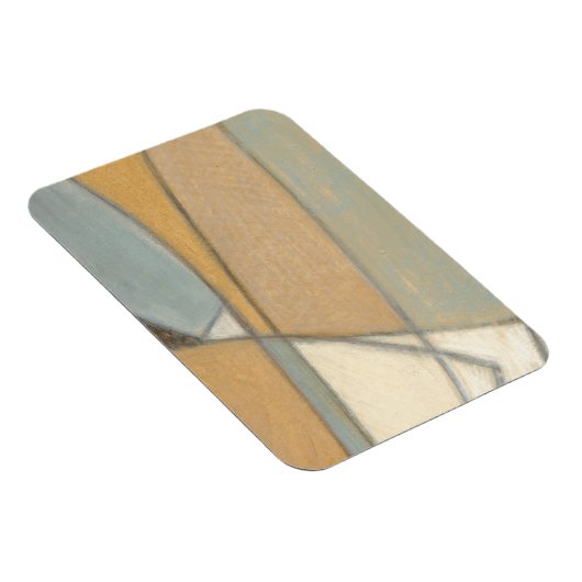 Kurze Linien und verworrene Erdtöne Magnet (Rechte Seite)