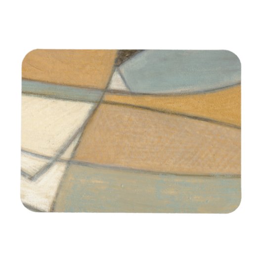 Kurze Linien und verworrene Erdtöne Magnet (Horizontal)