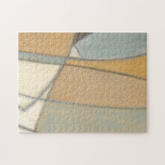 Kurze Linien und verworrene Erdtöne Puzzle (Horizontal)