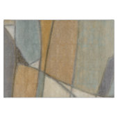 Kurze Linien und verworrene Erdtöne Schneidebrett (Vorderseite)