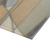 Kurze Linien und verworrene Erdtöne Schneidebrett (Ecke)