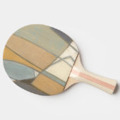 Kurze Linien und verworrene Erdtöne Tischtennis Schläger (Seitenansicht)