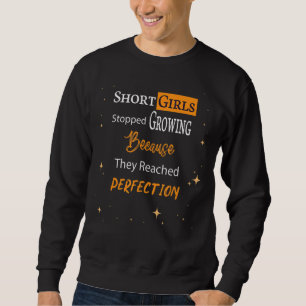 Kurze Mädchen hörten auf zu wachsen, weil sie P Sweatshirt