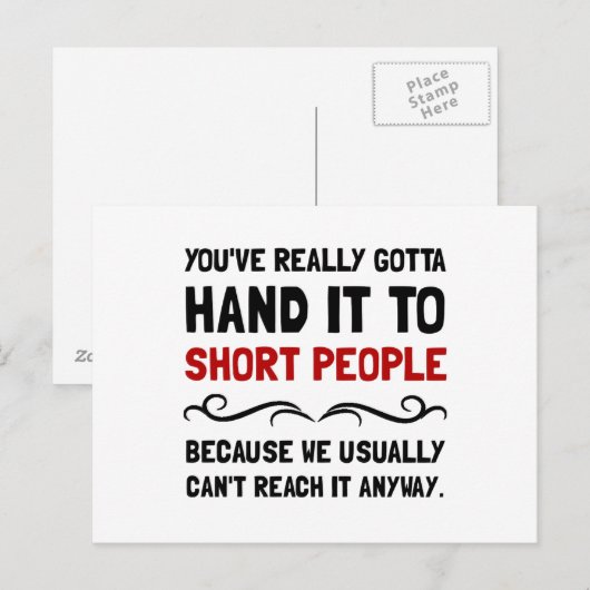 Kurze Menschen Postkarte (Vorne/Hinten)