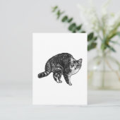 Kurze Notiz Tabby Postkarte (Stehend Vorderseite)