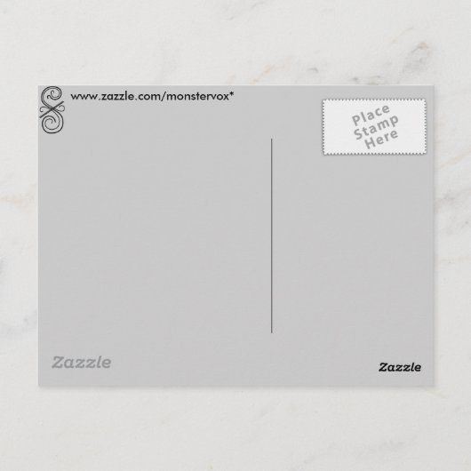 Kurze Postkarte (Rückseite)