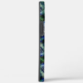 Kurze Querstreifen in grün und blau Case-Mate iPhone Hülle (Rückseite / Rechts)