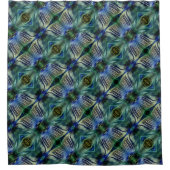 Kurze Querstreifen in grün und blau Duschvorhang (Vorderseite)