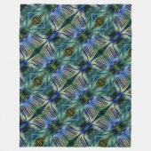 Kurze Querstreifen in grün und blau Fleecedecke (Vorderseite)