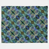 Kurze Querstreifen in grün und blau Fleecedecke (Vorderseite (Horizontal))