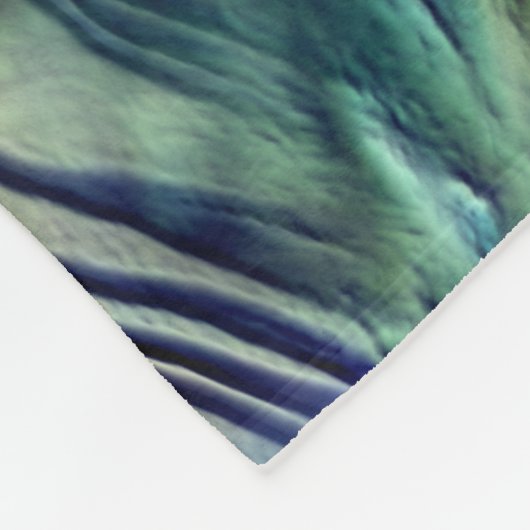 Kurze Querstreifen in grün und blau Fleecedecke (Ecke)