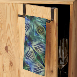 Kurze Querstreifen in grün und blau Geschirrtuch