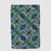 Kurze Querstreifen in grün und blau Golfhandtuch (Vorderseite)