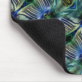 Kurze Querstreifen in grün und blau Mousepad (Ecke)