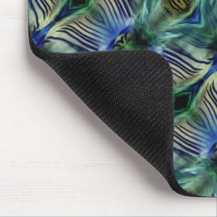 Kurze Querstreifen in grün und blau Mousepad