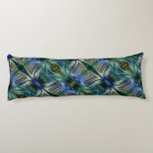 Kurze Querstreifen in grün und blau Seitenschläferkissen (Rückseite)