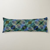 Kurze Querstreifen in grün und blau Seitenschläferkissen (Vorderseite)