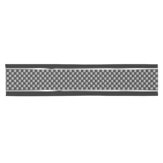 Kurze Registerkarte "Silver Grey and Black Geometr Kurzer Tischläufer (Horizontal)