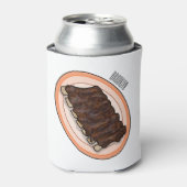 Kurze Rippen Cartoon-Abbildung Dosenkühler (Kanne Vorderseite)