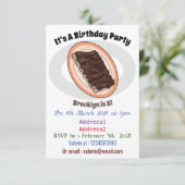 Kurze Rippen Cartoon-Abbildung Einladung (Stehend Vorderseite)