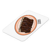 Kurze Rippen Cartoon-Abbildung Magnet (Linke Seite)