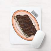 Kurze Rippen Cartoon-Abbildung Mousepad (Mit Mouse)