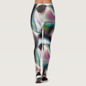 Kurze Schachbrettmuster in fast farbigen Farben Leggings (Rückseite)
