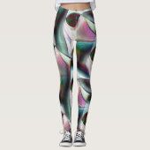 Kurze Schachbrettmuster in fast farbigen Farben Leggings (Vorderseite)