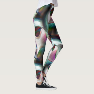 Kurze Schachbrettmuster in fast farbigen Farben Leggings