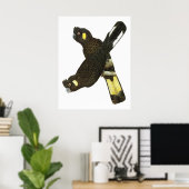 Kurze Schwarzkakados Poster (Heimbüro)