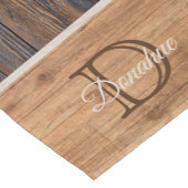 Kurze Tafel aus rustikalem Holz Ton Brauner Streif Kurzer Tischläufer (Ecke)