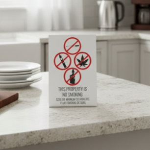 Kurze Term Rental Business Keine rauchfreien Zigar Sockelschild