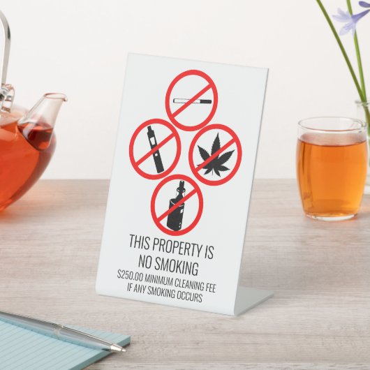 Kurze Term Rental Business Keine rauchfreien Zigar Sockelschild (In SItu)