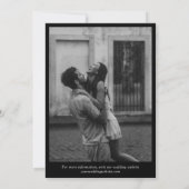 Kurze Timeline-Infografik Schwarz Save The Date (Rückseite)