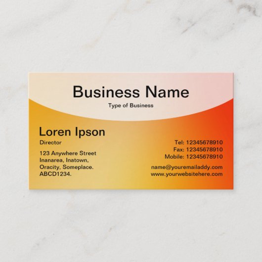 Kurze Top v4d - weiche Gradients Business Card Visitenkarte (Vorderseite)