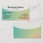 Kurze Top v4d - weiche Gradients Business Card Visitenkarte (Vorne/Hinten)