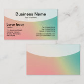 Kurze Top v4d - weiche Gradients Business Card Visitenkarte (Vorne/Hinten)