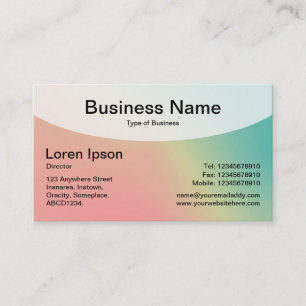 Kurze Top v4d - weiche Gradients Business Card Visitenkarte