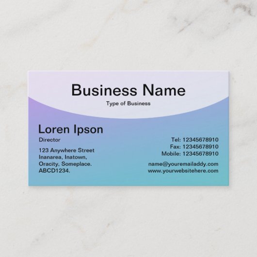 Kurze Top v4d - weiche Gradients Business Card Visitenkarte (Vorderseite)