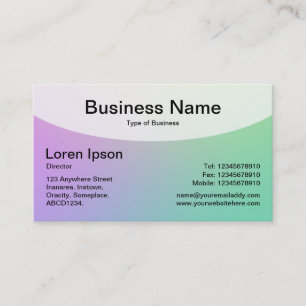 Kurze Top v4d - weiche Gradients Business Card Visitenkarte