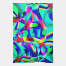 Kurze und sehr farbenfrohe Formen, grüne Prägungen