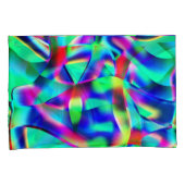 Kurze und sehr farbige Formen, blaue Farbe Kissenbezug (Vorderseite-Rechts)