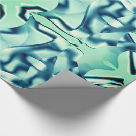 Kurze Zyanformen und einige Minztöne Geschenkpapier