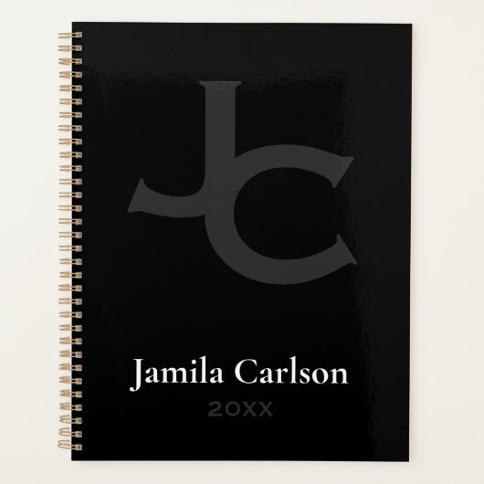 Kürzel minimalistische Namen Initialen modern Planer (Vorderseite)