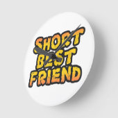 Kurzer bester Freund, Freunde, Bestien BESTE FREUN Runde Wanduhr (Winkel)