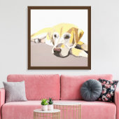 Kurzer Goldener Retriever Leinwanddruck (Insitu (Wohnzimmer))