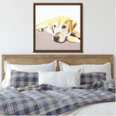 Kurzer Goldener Retriever Leinwanddruck (Insitu (Schlafzimmer))