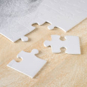 Kurzer Hufhund in Graustufen (schwarz und weiß) Puzzle (Seite)