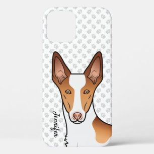 Kurzer Hufkopf mit weißem und rotem Ibizan-Hund Case-Mate iPhone Hülle