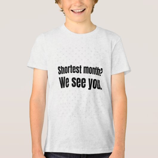 Kurzer Monat Wir sehen dich! - Schwarze Geschichte Tri-Blend Shirt (Vorderseite)